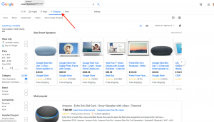 Google Shopping Actions in the public browser tab