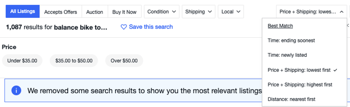 beat your competition on ebay with a smart pricing strategy that filters you to the top.