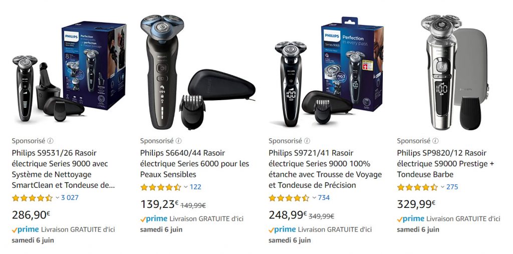 amazon rasoirs Philips